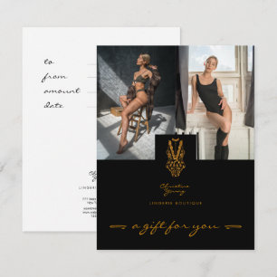 Black Guld Snöre Lingerie Boutique-presentkort