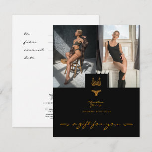 Black Guld Snöre Lingerie Boutique-presentkort
