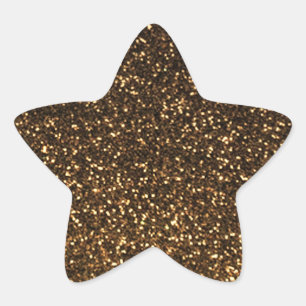 Black guld sparkly glitter stjärnformat klistermärke