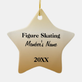 Black & Guld Sports Team Ornamns eller Awards Julgransprydnad Keramik