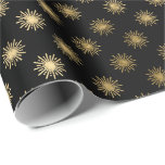 Black Guld Stars Confetti delikat Konfetti Sol Presentpapper<br><div class="desc">omslutning av klassisk chic av florenceK</div>