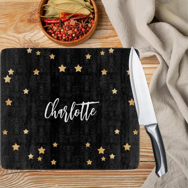 Black guld stjärnor namn elegant (Skapare uppladdad)