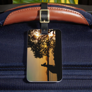 Black & Guld Sunset Silhouette Kangaroo Australia Bagagebricka