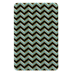 Black Guld Teal ZigZag Magnet