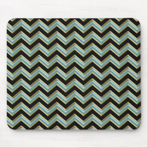 Black Guld Teal ZigZag Musmatta