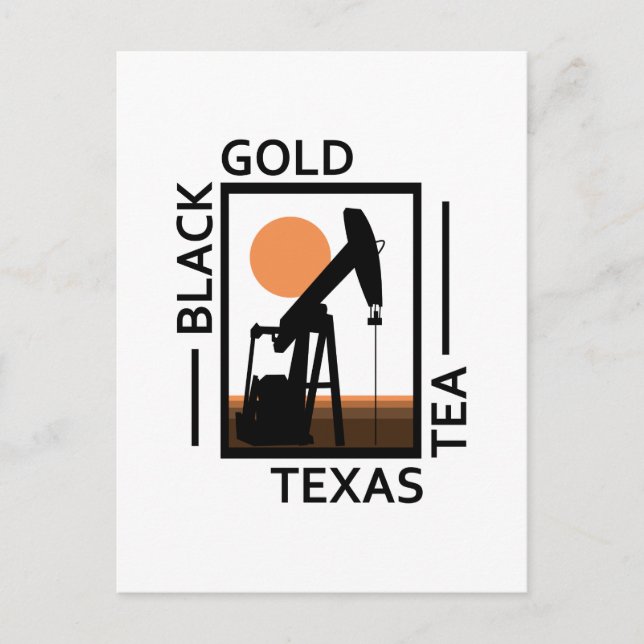 Black Guld Texas Tea Vykort (Framsida)