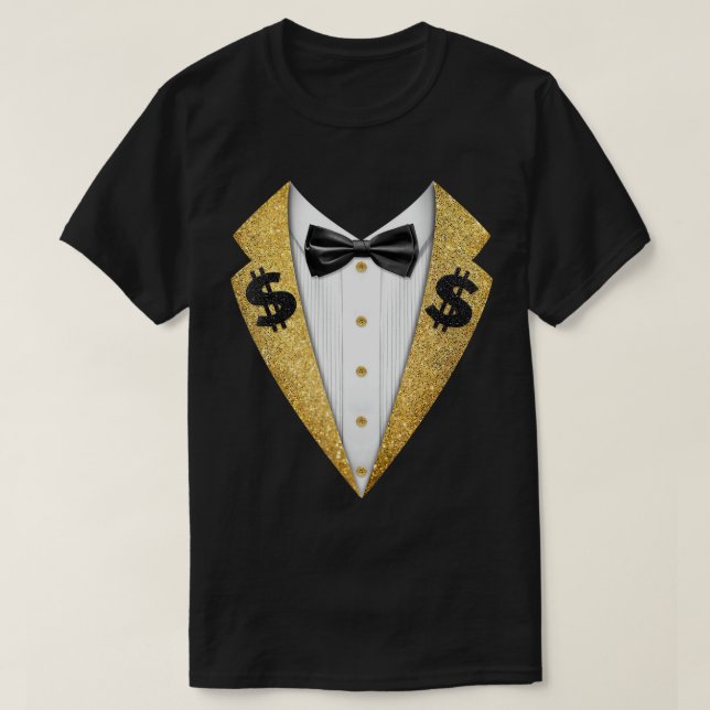 Black & Guld Tuxedo T-Shirt (Design framsida)