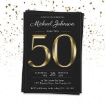 Black Guld Typography 50:e Födelsedagsfesten Inbjudningar<br><div class="desc">Black Guld Typography 50:e Födelsedagsfest inbjudan. En enkel men klassad födelsedagsinbjudan med födelseårets milstolpe i den fasta guld-texteffekten! Det här är en redigerbar mall som kan användas både för män och kvinnor. Det finns också en version med foto i den här designsamlingen. Kontakta mig om du har några frågor, så...</div>