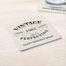 Black Guld Vintage Åldras to Perfection-födelsedag