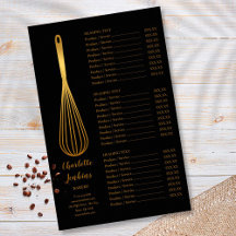 Black Guld Whisk Bakery Patisserie Service Menu