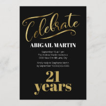 Black Guld White 21:a födelsedag Party