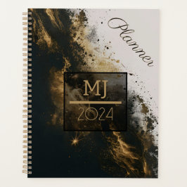 BLACK GULD WHITE ELEGANT GLAMOR GLITTER Planner