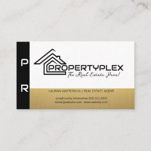 Black Guld White Logotyp per hus Visitkort