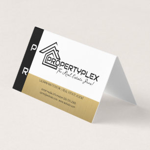 Black Guld White Logotyp per hus Visitkort