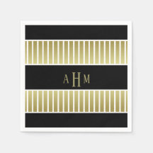 Black Guld White Monogram Rand