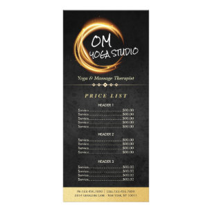 Black Guld Yoga-massage ZEN-signalljus Pris lista Reklamkort