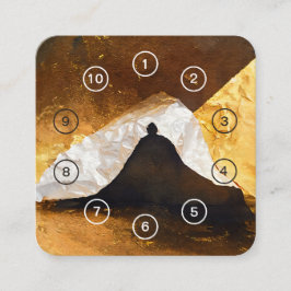 Black Guld Yoga Meditation Instructor Reiki Master Lojalitetskort