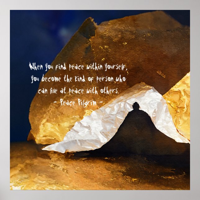 Black Guld Yoga Meditation Instructor Reiki Master Poster (Framsidan)