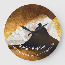 Black Guld Yoga Meditation Instructor Reiki Master Stor Klocka