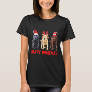 Black Gult Chocolate Lab jul Labrador Happ T Shirt