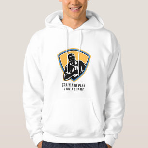 Black & Gult Football Hoodie