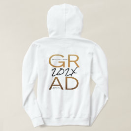 Black Gult Gold Foil Grad Year Anpassningsbar Chic T Shirt