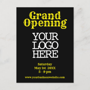 Black Gult Grand Open LOGOTYP Kund Inbjudan