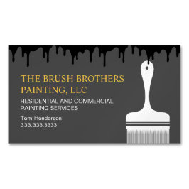 Black Gult Professionell House Painter Magnetiska Visitkort