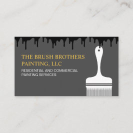 Black Gult Professionell House Painter Visitkort