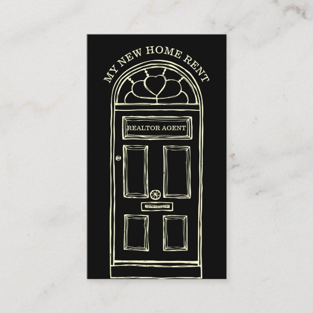 Black Gult Real Gods Agent Broker New Home Visitkort (Framsida)