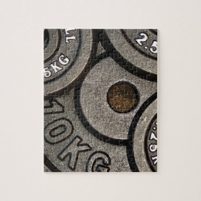 Black Gym Weights Fitness Pussel (Vertikal)