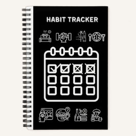 BLACK HABIT TRACKER NOTEBOOK