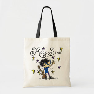 Black Hair Boy Rockstjärna Tygkasse