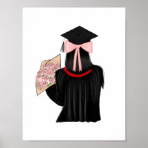 Black Hair Coquette Student Art Skriv ut