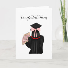 Black Hair Coquette Student Grattisar Kort