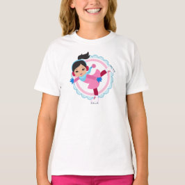 Black Hair Ice Skater - Winter Sports Skating T Shirt