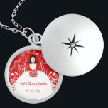 Black Hair Red Bröllop 1:a jul Necklace Sterling Silver Halsband<br><div class="desc">Behåll Necklaces Välj antingen Silver Plattat Guld Avsluta eller Sterling silver Unik Personlig Anpassningsbar !st Bröllopsfest för julklapp av Bröllop Keepsakt Necklaces - om du vill ändra bakgrund färg - klicka på anpassa - klicka på redigera - välj sista verktyg i rullgardinsmenyn och välj från ett av de färger som...</div>