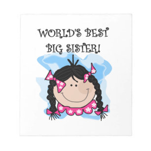 Black Hair World's Best Big Sister-presenter Anteckningsblock