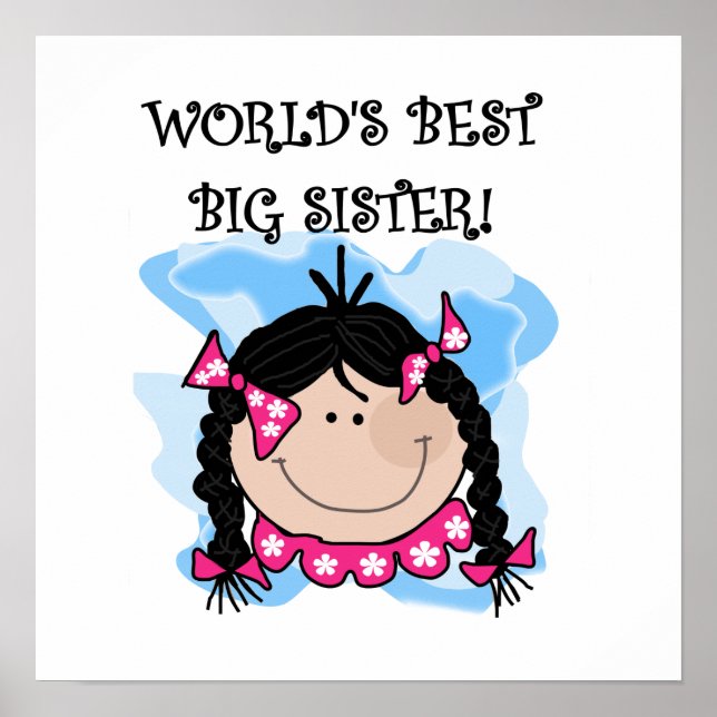 Black Hair World's Best Big Sister-presenter Poster (Framsidan)