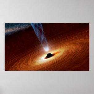 Black Hål Astronomy Space Art Poster