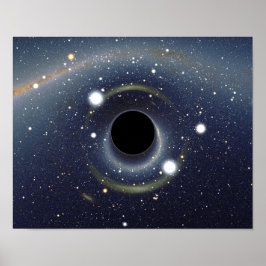 Black Hål Einstein Ring NASA Poster
