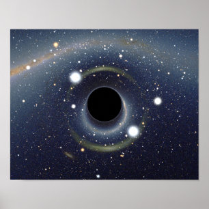 Black Hål Einstein Ring NASA Poster