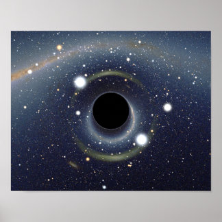 Black Hål Einstein Ring NASA Poster