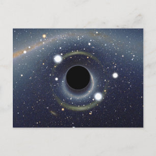 Black Hål Einstein Ring NASA Vykort