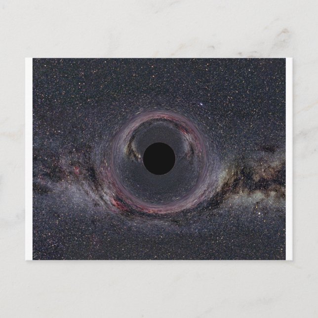 Black Hål Milky Way Vykort (Framsida)