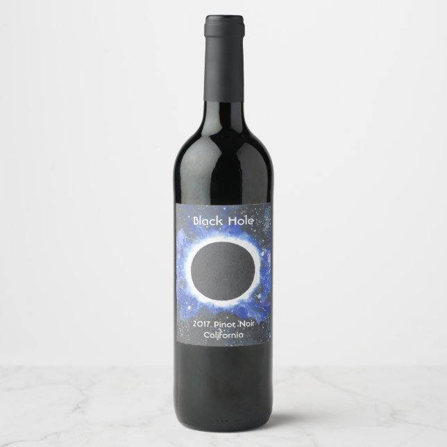 Black Hål Pinot Noir Vinflaska Etikett (Framsida)