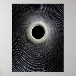 Black Hål Ripples Poster