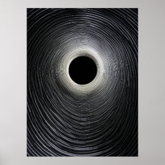 Black Hål Ripples Poster