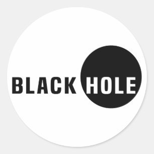 Black Hål Runt Klistermärke