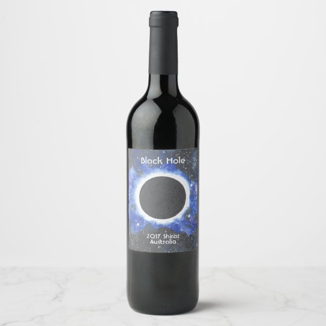 Black Hål Shiraz Vinflaska Etikett (Framsida)
